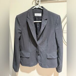 Calvin Klein Charcoal Women’s Size 6 Blazer Classic Business Casual